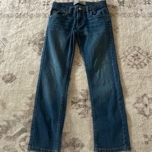 Levi's 511 Slim Straight Leg Kids Denim Blue Jeans Mid Rise Size 8 Regular